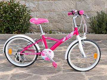 bicicletta da bambina B'TWiN rosa e bianca