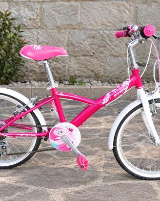 bicicletta da bambina B'TWiN rosa e bianca