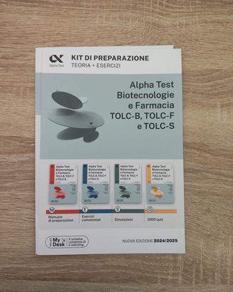 Kit Alpha test biotecnologie e farmacia
