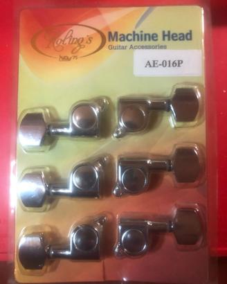 Meccaniche per chitarra 3+3 tipo Grover – cromate