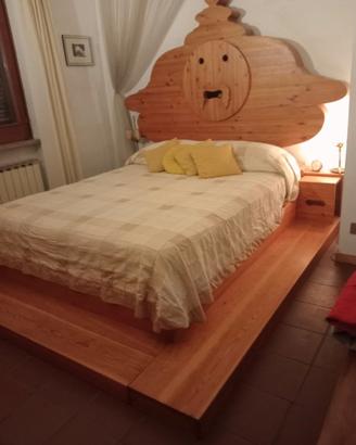 Mario Ceroli letto"Bocca della verita"