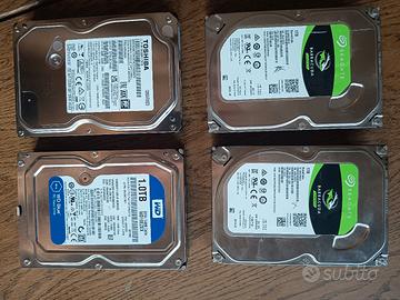 4 hard disk da 1TB ciascuno sata