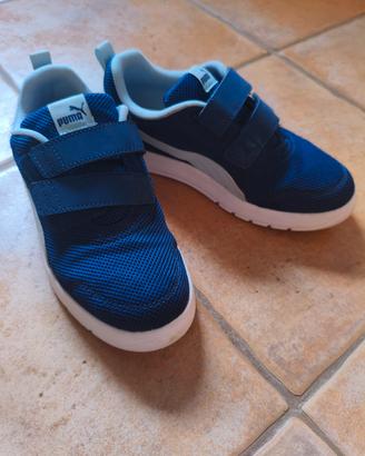 Puma Courtflex V3 Mesh blu misura 35