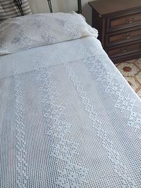 coperta matrimoniale.cotone bianco..