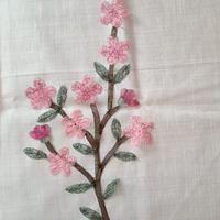 Fiori di pesco in pizzo di Cantù 