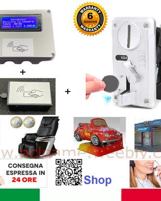 KIT GETTONIERA + CARD TIMER , PER DOCCIA MARE