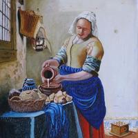 Lattaia copia del dipinto di Johannes Vermeer