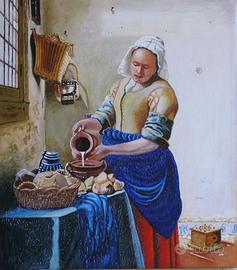 Lattaia copia del dipinto di Johannes Vermeer