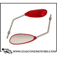 Coppia SPECCHI rosso GOCCIA MM.8 G / LUNGO