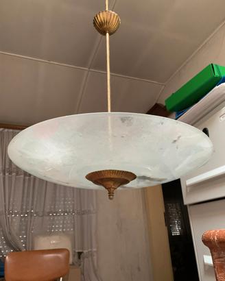 Lampadario in vetro mid century anni 50