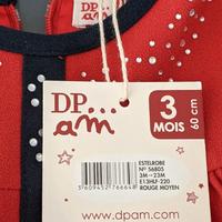 Vestitino DPAM bambina 3 mesi rosso