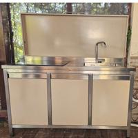 CUCINA DA GIARDINO IN ACCIAIO INOX