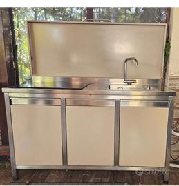 CUCINA DA GIARDINO IN ACCIAIO INOX