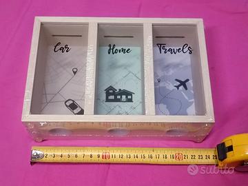 salvadanaio in legno nuovo 