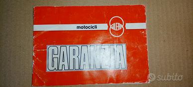 Manuale garanzia Gilera moto 125