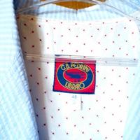 Giacca a righe in puro cotone sfoderata a 2 botton