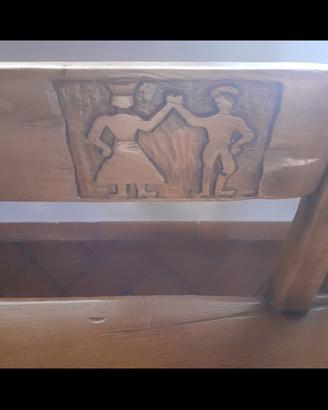 tavolo panca castagno  artigianato toscano 