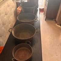 Pentole in rame vintage