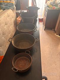 Pentole in rame vintage