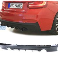 DIFFUSORE BMW F22 F23 LOOK M PERFORMANCE NERO LUCI