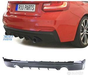 DIFFUSORE BMW F22 F23 LOOK M PERFORMANCE NERO LUCI