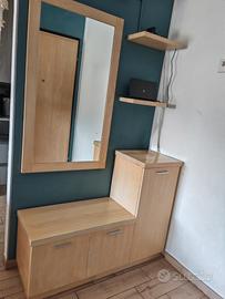 Set Mobile Ingresso Moderno in LEGNO MASSELLO 
