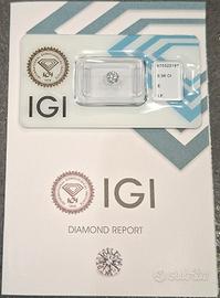0.56 E IF 3EX S Diamante NATURALE Certificato IGI
