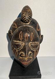 Maschera africana rara antica Baule-Costa d’Avorio
