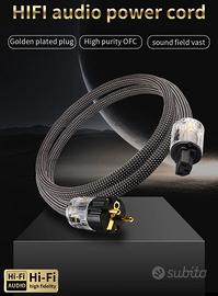 Cavo di Alimentazione Hifi Audio OFC rame 10AWG