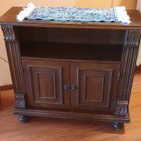 credenza legno scuro anni '60 