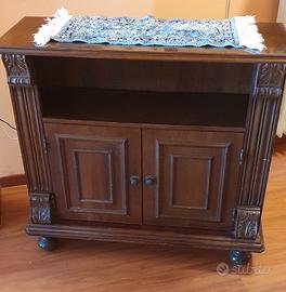 credenza legno scuro anni '60 