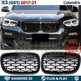 GRIGLIE Anteriori per BMW X3 G01 17-21 Nera Lucida