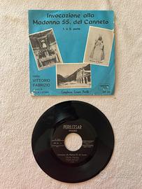 Vinile raro 45 giri Invocazione Madonna Canneto