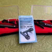 2 MICROFONI Sennheiser, vintage, anni 80 con conne