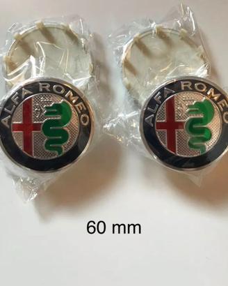 4x pz Kit Tappi Coprimozzo ALFA ROMEO 60mm
