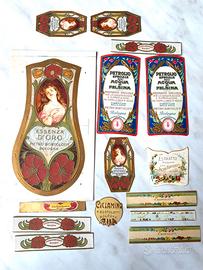 Set 15 ETICHETTE anni 30 Essenze "Bortolotti"