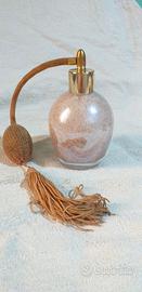 Boccetta profumo con pompetta vintage vetro murano