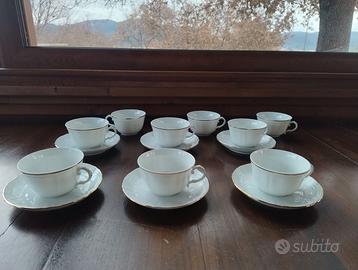 Tazze da The Antico Doccia con filo d'oro Ginori