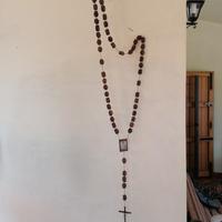 Rosario in legno "vintage" da appendere in parete