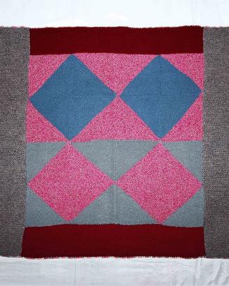 Copertina DI LANA A MAGLIA MULTICOLOR 108 x 105 cm