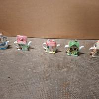 Lotto 5 teiere decorative a forma di casette – cer