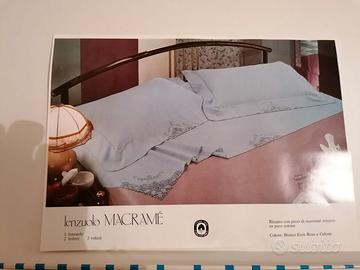 Lenzuolo bianco macramè