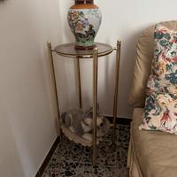 Tavolino Porta-Vaso / Pedistallo in Ottone