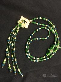 collana artigianale in vetro - nuova