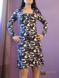 Abito "Blue Sand" Made in Italy – Fantasia Geometr