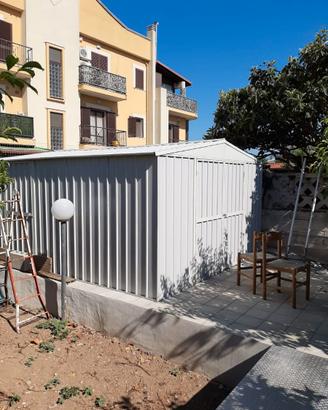 Box prefabbricato in acciaio 360x430cm 15mq bianco