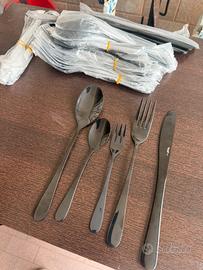 Servizio tavola pintinox inox nero lucido 60 pezzi