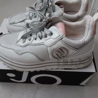 Scarpe sneakers bianche glitterate LIU-JO