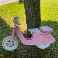 Bicicletta senza pedali in legno