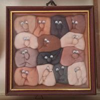 quadrino per bimbi, con facce